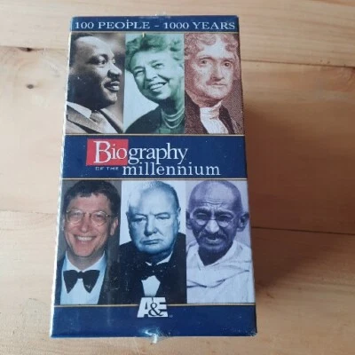 Sealed Biography Of The Millennium 100 People 1000 Yrs VHS 1999 4-Tape Box Set - Image 1 of 4