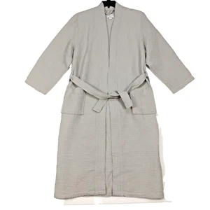 Kassatex Waffle Honeycomb Bath Robe Unisex S/M Gray Cassadecor UPC 696445157708 - Picture 1 of 6