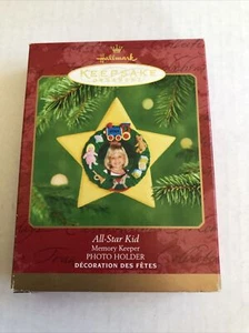 2001 Hallmark Keepsake All-Star Kid Photo Holder Christmas Holiday Ornament - Picture 1 of 2
