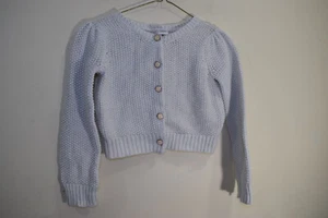 2014 Gymboree Chunky Knit Big Button Shrug Short Sweater GIRLS S 5 6 White - Picture 1 of 11