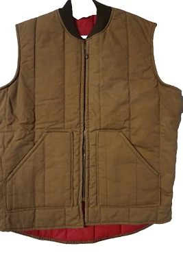 CHALECO LLAVE IMPERIAL VINTAGE BEIGE LONA FORRADO CREMALLERA/TALLA X-LGE LARGO/USADO Foto 1 de 3