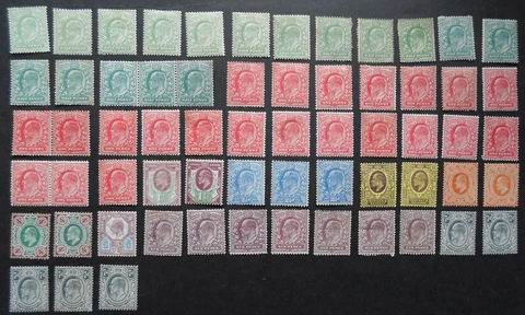 GB Stamps 1902-13 Edward VII unsorted for printers Mint selection MNH + MLH + MH Cover