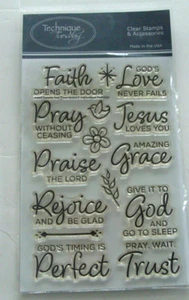 NEW SEALED 2020 Technique Tuesday Faith Opens the Door Clear Photop Cling Stamps - Picture 1 of 7
