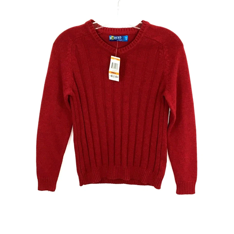 Greendog 82 Suéter de Malha Cabo Vermelho Zero Decote V Meninos Crianças Juventude Pequeno Novo com etiquetas - Imagem 1 de 4