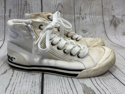 Tênis Rocket Dog Jazzin Hi-Top Trainers Feminino Tamanho EUA 9.5 Zíper Lateral - Imagem 1 de 4