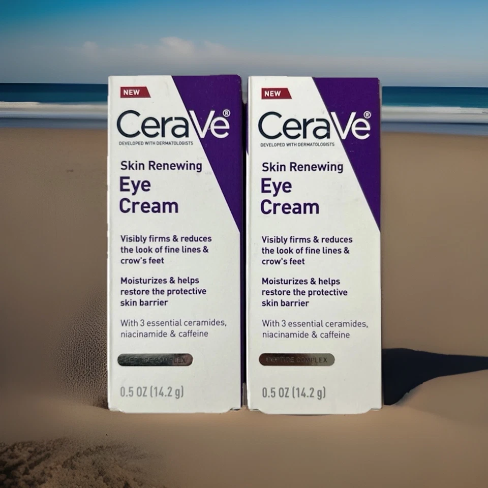 PACK 2 Cerave Crema de Ojos Renovadora Piel para Arrugas Péptido’s Niacinamida 0.5oz Foto 1 de 1