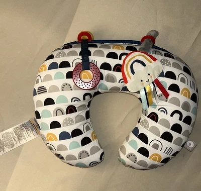 Boppy Tummy Time Prop Pillow - Black White Rainbow - Image 1 of 4