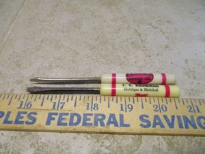 Vintage Mobil Oil Gasoline Advertising Screw Driver Amalie Motor Oil Mobilgas - Picture 1 of 5