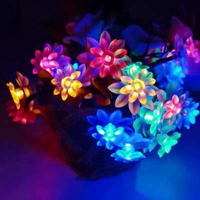 Decorative Flower String Lights, 9.8 FT 30 LED Battery & USB Plug in Powered ... - Image 1 of 4