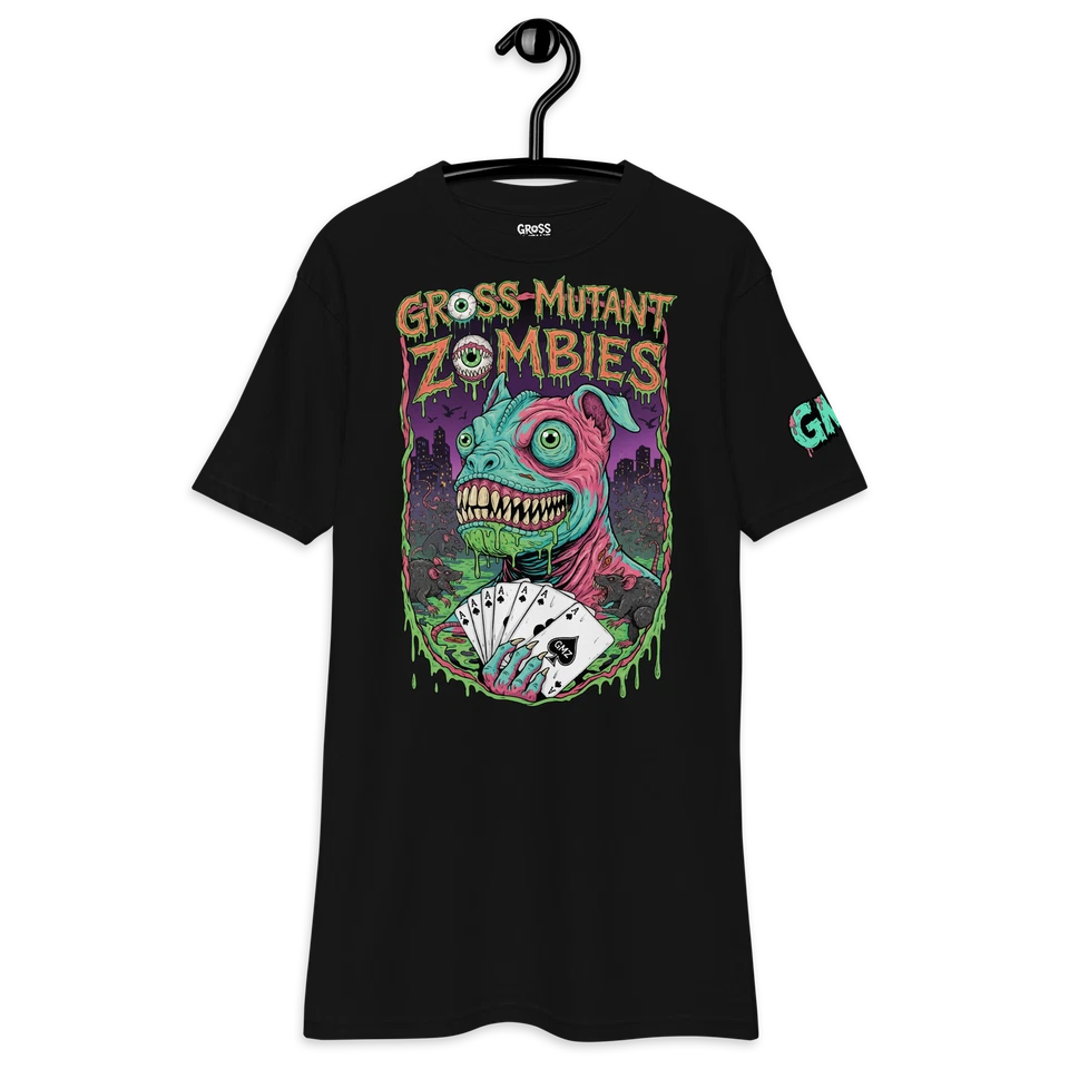 GROSS MUTANT ZOMBIES | GMZ | MUTATED CHAMELEON DOG SEWER RAT KING ZOMBIE T-SHIRT - Image 1 of 4