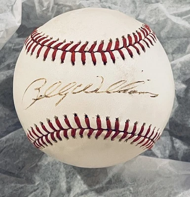 Billy Williams Chicago Cubs MLB HOF Autographed Official National Lea Baseball - Image 1 of 4