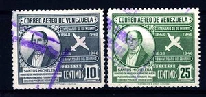 VENEZUELA - 1949 - Hundertjahrfeier des Todes von Santos Michelena und 110. Jahrestag - Bild 1 von 1