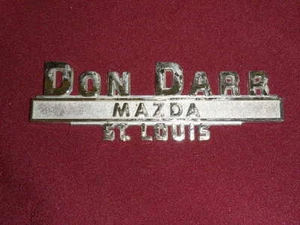 St. Louis Mazda Don Darr dealership badge emblem metal car auto sales - Picture 1 of 1