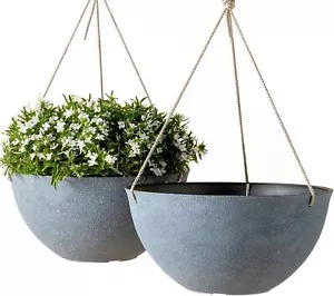New- Large Hanging Planters for Outdoor Plants - Hanging Flower Pot - Picture 1 of 6