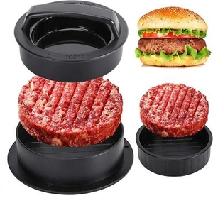 3 in 1 Burger Presse Patty Maker Antihaft Rind Gemüse Hamburger Form - Bild 1 von 24