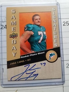 JAKE LONG AUTO ROOKIE CARD 2008 Upper Deck Same Day Signatures - Picture 1 of 2