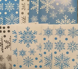Winter Snowflake Holidays Season Decals(12 pgs) Brand New!! - Picture 1 of 5