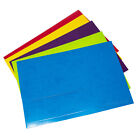 Set of 10 Foolscap Document Wallets Assorted Colour Large A4 Paper File Folders