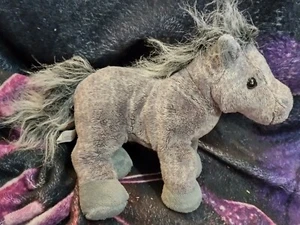 Pony Horse Plush Webkinz Retired Stuffed Toy GRAY GANZ - Picture 1 of 4