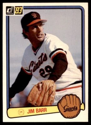 1983 DONRUSS JIM BARR SAN FRANCISCO GIANTS #398 - Image 1 of 2
