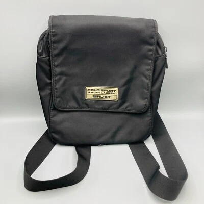 Polo Sport Ralph Lauren Black Backpack School Rare Style 13" x 11" - Image 1 of 4