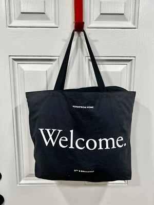 Bolso de hombro grande NORDSTROM Home 57th & Broadway azul lona bienvenida Foto 1 de 2