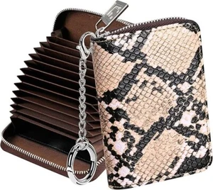 Credit Card Wallet, Zipper Card Cases Holder for Men & Women, RFID Blocking - Picture 1 of 8