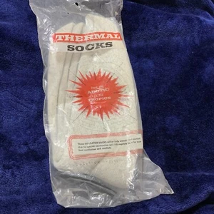 Vintage 1pr. Calcetines térmicos aislantes de lana/nylon para hombre grandes 12-13 - Imagen 1 de 2