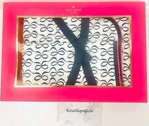 Manta de algodón reversible para bebé Kate Spade elegante arco/punto ¡nueva en caja envío gratuito! - Imagen 1 de 7
