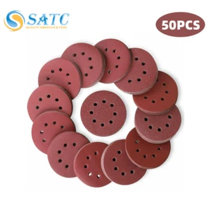 5 inch 8-Hole Hook & Loop Sanding Discs P40-P2000 Grit Orbital Sandpaper Pads 5" - Picture 1 of 324