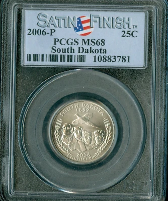 2006 P SOUTH DAKOTA QUARTER PCGS MS68 S.F.  * - Image 1 of 2