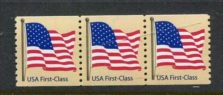 US Coil MNH #4131 (41c) Flag on brown strip of  3 perf 9 3/4,4131-300 - Imagem 1 de 1