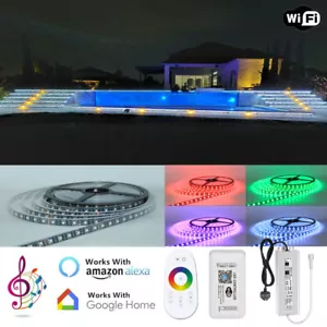 Negro PCB 10M 20M 30M 60M 80M 60sLED/M 24V Impermeable WiFi RGB LED Tira de Luz - Imagen 1 de 15