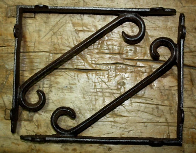 6 GRANDES HD Hierro Fundido Estilo Antiguo BAR Soportes Jardín Soporte de Estante  Foto 1 de 2