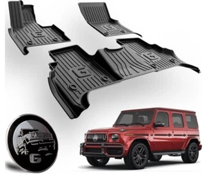 Floor Mats 1st, 2nd Cargo For 2019-2024 Mercedes-Benz G Class AMG TPE - Picture 1 of 4