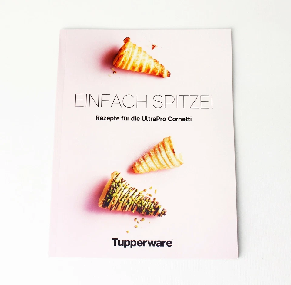 Tupperware Ultra Pro Rezeptheft für Cornetti Cornet Party Waffelform Hörnchen - Bild 1 von 1