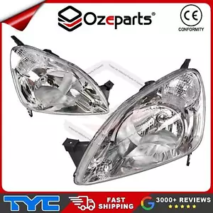 Pair LH+RH Head Light Lamp Clear Lens For Honda CRV CR-V RD SUV 2001~2004 - Picture 1 of 4