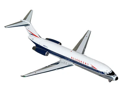 DC-9-30 Allegheny белые/синие полосы 1/200 литой самолет GeminiJets CARZ - Изображение 1 из 3