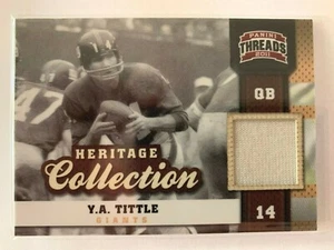 2011 PANINI THREADS HERITAGE COLLECTION JERSEY Y.A. TITTLE #14 GIANTS HOF - Picture 1 of 2