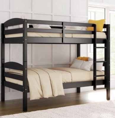 Детская двухъярусная кровать-трансформер Better Homes & Gardens Leighton черная - Изображение 1 из 4
