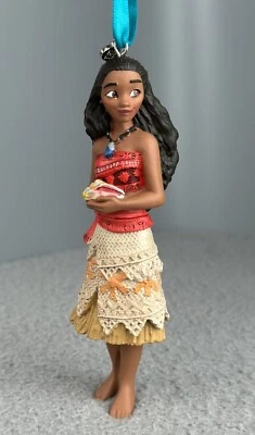 2017 Disney Store Sketchbook Ornament Princess Moana Holding Seashell Christmas - Image 1 of 4