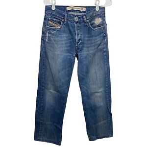 Diesel Denim Jeans Mens Size 30X29 Regular Straight Button Fly Distressed
