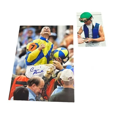¡Foto autógrafa firmada por Calvin Borel de 8,5x11! 3x Kentucky Derby Jockey ¡con prueba! Foto 1 de 2