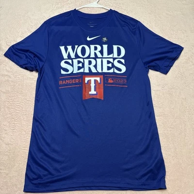 Camiseta Nike Dri-Fit MLB Texas Rangers Serie Mundial 2023 mediana para hombre nueva sin etiquetas Foto 1 de 4