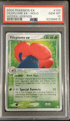 2004 Pokemon EX Hidden Legends - Vileplume Ex PSA 10 GEM MT - Image 1 of 2
