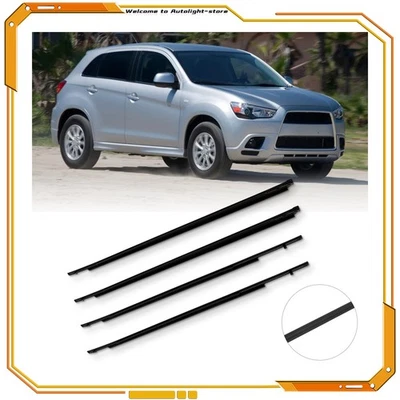 4x Fits Mitsubishi Outlander Sport 2011-2023 Door Window Weatherstrip Seal Belt - Image 1 of 4