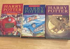 Harry Potter First Editions Paperbacks. Books One Two And Three - Picture 1 of 14