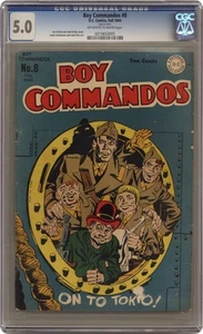 Boy Commandos #8 CGC 5.0 1944 0210653005 - Picture 1 of 2