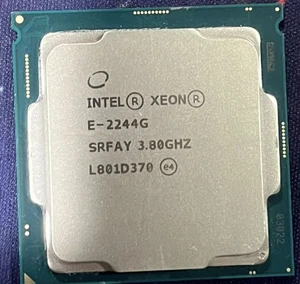 INTEL XEON E-2244G QS 4 CORE 71W 3.80GHz 8MB L3 CACHE CPU PROCESSOR - Picture 1 of 2