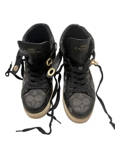 Coach High Top Sneakers 7.5 - Picture 1 of 11